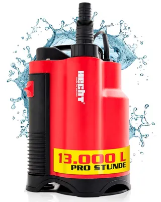 Produktbild von HECHT 3775 Schmutzwasserpumpe | integrierter Schwimmer | 750W | 13.000 l/h |  9m Förderhöhe