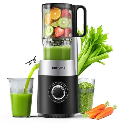 Produktbild von EUHOMY Entsafter, Slow Juicer für Ganze Gemüse und Obst, 135 mm großem Einfüllsc