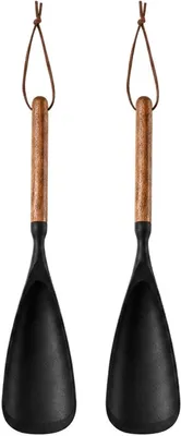 Produktbild von Silikon Kochlöffel 2 Stück, Holzgriff, hitzebeständig, für Küche