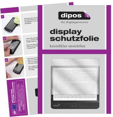 Produktbild von 2x Schutzfolie für Tolino Vision 5 klar Displayschutzfolie Folie Display Schutz dipos