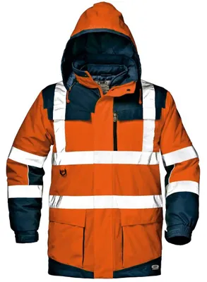Immagine prodotto di Giacca di sicurezza Sir Safety Regimental Split 4 in 1, impermeabile con strisce riflettenti, XXL, HI-VIS ARANCIONE/BLU