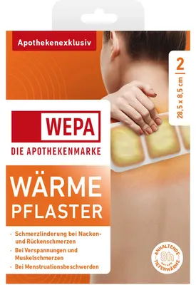 Produktbild von Wärmepflaster Nacken/Rücken 28,5x8,5cm WEPA, 2 St. Kompressen
