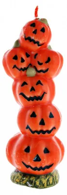 Produktbild von Halloween Kerze mit Kürbis Stapel 19 cm