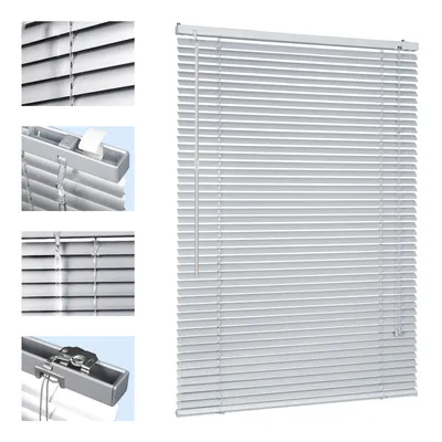Produktbild von Sekey Alu-Jalousie Siber 60×130 cm Aluminium-Jalousie ohne Bohren 25mm Alu-Lamelle Fenster Rollo Klemmfix inkl Montagematerial