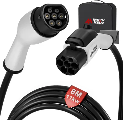 Productafbeelding van Verlengkabel voor elektrisch voertuig - Type 2 - 11 kW - 16 A - 3-fasen - IEC 62196-2