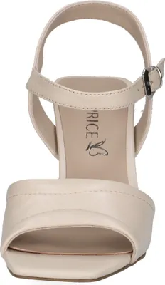 Produktbild von Caprice Damen Sandalette Leder Schnalle Karreé 9-28319-42, Größe:36 EU, Farbe:Beige