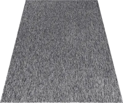 Produktbild von Kurzflor Teppich Wohnzimmer Grau 120x170 Rechteck Unicolor - Einfarbig aus Polypropylen