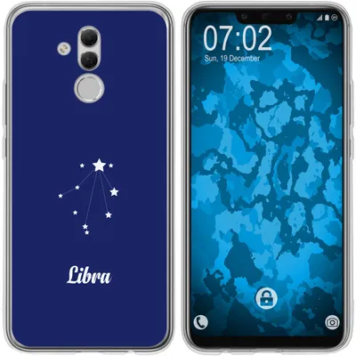 Produktbild von PhoneNatic Case kompatibel mit Huawei Mate 20 Lite Silikon-Hülle SternzeichenLibra M9