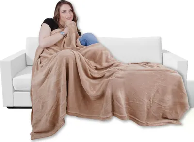 Immagine prodotto di Coperta in microfibra, colore: beige, dimensioni: 220x240 cm
