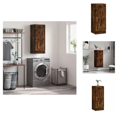 Obrázek produktu pro vidaXL Nástěnná skříňka kouřový dub 34,5x34x90 cm materiál na bázi dřeva - Příborníky