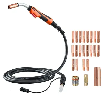 Immagine prodotto di Lasbrander - Saldatrice MIG - Bruciatore a gas - Pistola per saldatura - Pistola per saldatura - Cavo da 15 metri