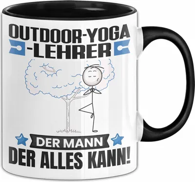 Produktbild von Outdoor-Yoga-Lehrer Tasse Geschenk für Outdoor-Yoga-Lehrer Der Mann Der Alles Kann Geschenkidee zum Geburtstag (Schwarz)