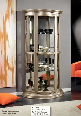 Immagine prodotto di Vetrine classiche Armadio in vetro Armadio in legno Soggiorno Credenza marrone