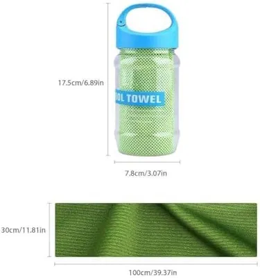 Produktbild von Cyrank Kühlendes Handtuch, Cooling Towel, Gym-Tuch, Fitness, Polyester, Grün