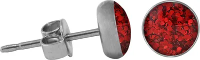 Produktbild von Chirurgenstahl Ohrstecker Glitterline Farbe - Rot Größe - 10 mm