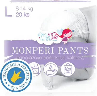 Obrázek produktu pro MonPeri jednorázové kalhotky L (8-13kg) 20ks/bal
