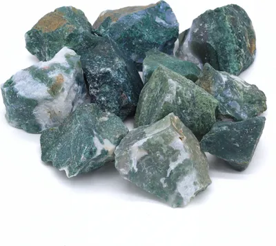 Produktbild von LAVISA Premium Heilsteine Edelsteine Set | Natürliche Kristalle für Dekoration und Wohlbefinden | 100% Natursteine Mineralsteine (Moosachat)