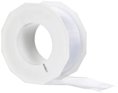 Obrázek produktu pro Organzová stuha s kovovým lemem, bílá, šířka 40 mm, délka 25 metrů, vhodná pro dekorace