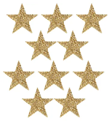 Produktbild von 10 Stück Stern Hot Strass Aufkleber Schmelzkleber DIY Kleidung Telefon Dekoration Zubehör Gold