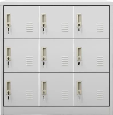 Produktbild von vidaXL Schließfachschrank Hellgrau 90x45x92,5 cm Stahl