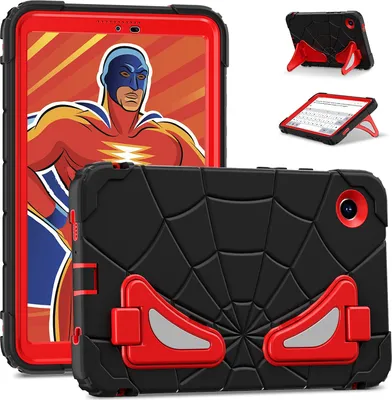 Produktbild von Schutzhülle für Samsung Galaxy Tab A9 2023 8,7 Zoll SM-X110/X115/X117 Hülle Robuste Stoßfeste Ständer für Kinder Jungen Schwarz Rot