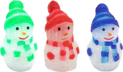 Produktbild von LED-Acryl-Schneemann 24x15cm Winterdeko Weihnachtsdeko Weihnachtsfigur Dekofigur