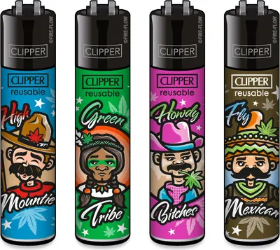 Produktbild von Clipper® Feuerzeuge 4er Set: 420 America