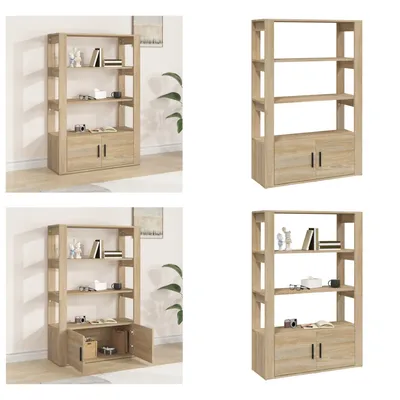 Produktbild von vidaXL Sideboard Sonoma Eiche 80x30x119,5 cm Holzwerkstoff - Sideboard - Sideboards - Schrank - Lagerschrank