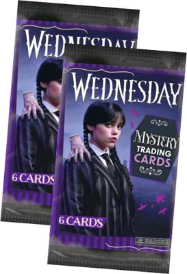 Produktbild von Panini Wednesday Karten - Mystery Trading Cards Sammelkarten - 2 Booster