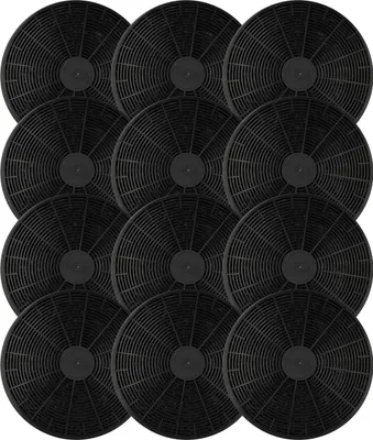 Produktbild von vhbw 12x Aktivkohlefilter Ersatz für Klarstein 10027530, CGCH2, 10027711, 10030983, K10001 für Dunstabzugshaube - 17,5 cm