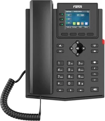 Immagine prodotto di Fanvil X303P - Telefono IP - Nero - Cornetta con filo - Da tavolo/a parete - Linux - In banda - Fuori banda - Info SIP