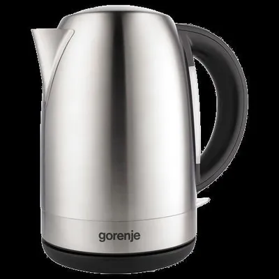 Produktbild von Gorenje Elektrischer Wasserkocher K17FEII, 1,7 l, 2200 W, Schwarz, Silber, Kunststoff, Metall, Wasserstandsanzeige, Überhitzungsschutz