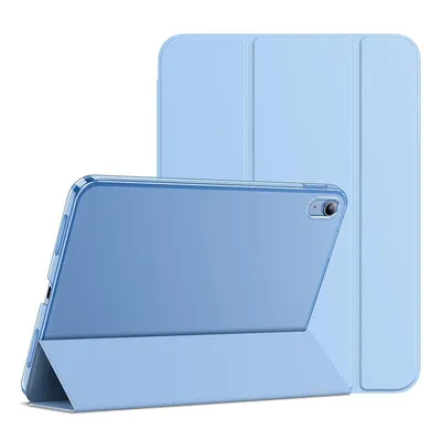 Produktbild von Tablet Hülle für ipad 10th/11th A16, Kunstleder+PC Rückschale, Magnetisch Schlaf/Wach, Zwei Blickwinkel, Stoßfest, Kratzerfest, Hellblau