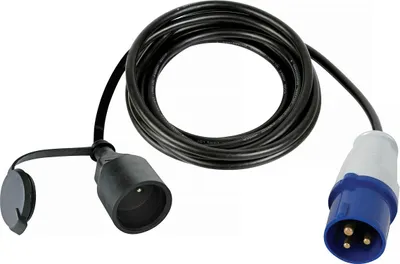 Produktbild von Perel Adapterleitung, H07RN-F 3G2.5, 3 m, 16 A/230 V, 3680 W, CEE auf Typ F, für innen und außen,