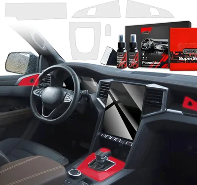 Produktbild von 5in1 Schutzfolien Grizz Protector für Mittelkonsole & Armaturenbrett - VW Amarok (2023-2025) Matt