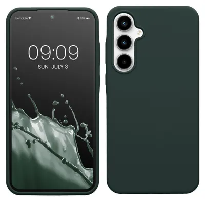 Produktbild von kwmobile Handyhülle für Samsung Galaxy A35 Hülle - Case Silikon - Kabelloses Laden - Schutzhülle Cover in Moosgrün