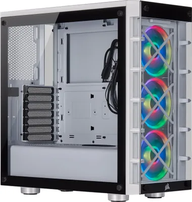 Produktbild von Corsair iCUE 465X RGB - Tower - ATX - Seitenteil mit Fenster (gehärtetes Glas)