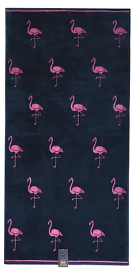 Immagine prodotto di Asciugamano da spiaggia, 90 x 180 cm, 100% cotone, motivo fenicottero