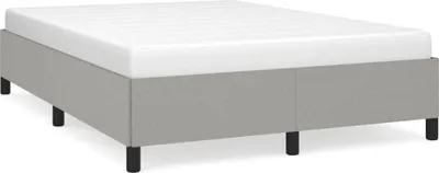 Produktbild von （Robust Möbel）Bettgestell/Doppelbett ️Hochwertiges - Polsterbett Erwachsene/r /Kind - ohne Matratze - Hellgrau 140x200cm Stoff - Klassische Betten DEMöbel791308