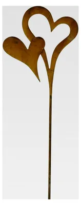 Produktbild von Herz Gartenstele 13x58cm aus Eisen in Rostoptik