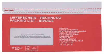 Produktbild von Begleitpapiertaschen Aufdruck Lieferschein-Rechnung C6/5, 500 Stück