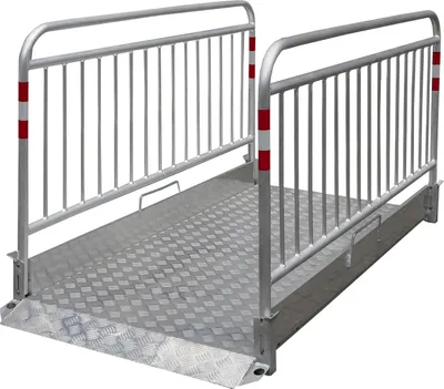 Produktbild von Schake Grabenbrücke Secure aus Aluminium mit Sicherheitsgeländer 3,20m lang