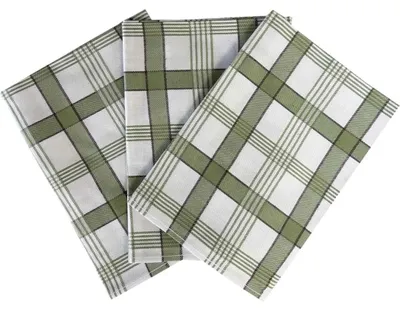 Obrázok produktu pre Kuchynské utierky, extra savé, vzor: káro, farba: khaki, rozmer: 50 x 70 cm, balenie: 3 kusy