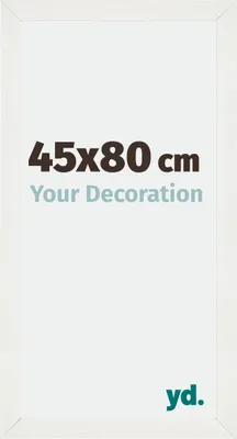 Produktbild von Bilderrahmen, 45x80 cm, Weiß Gemasert, MDF, Mura