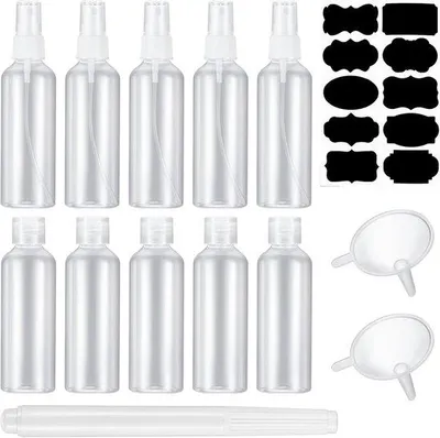 Produktbild von Famanu Reiseflaschen-Set - Silikonflaschen für Kosmetik - 90 ml, 60 ml, transparent
