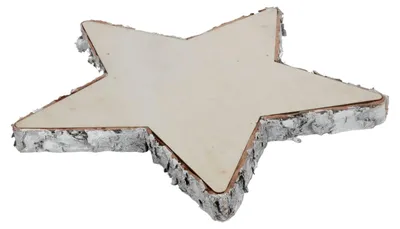 Produktbild von Deko-Holztablett Stern Kerzenhalter Tischdeko Weihnachtsdeko Gesteckunterlage