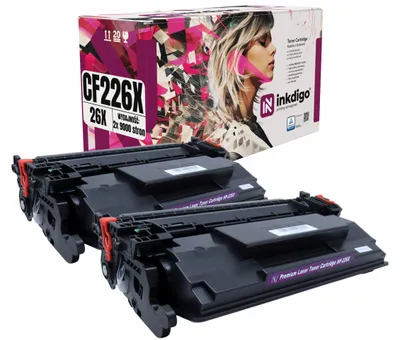Produktbild von Inkdigo 2er-Pack Toner CF226X für HP LaserJet Pro MFP M426dn, M426dw, M426fdn, M426fdw – Schwarz,
