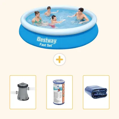 Obrázok produktu pre Bestway Fast Set, kruhový bazén - 366 x 76 cm - 4-dielna sada, model S22277