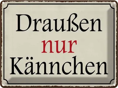 Produktbild von vianmo Blechschild 30x40 cm draußen nur Kännchen Cafe Essen Trinken