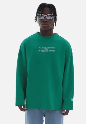 Produktbild von Sweater Basic Baumwolle Sweatshirt Pullover  L Grün